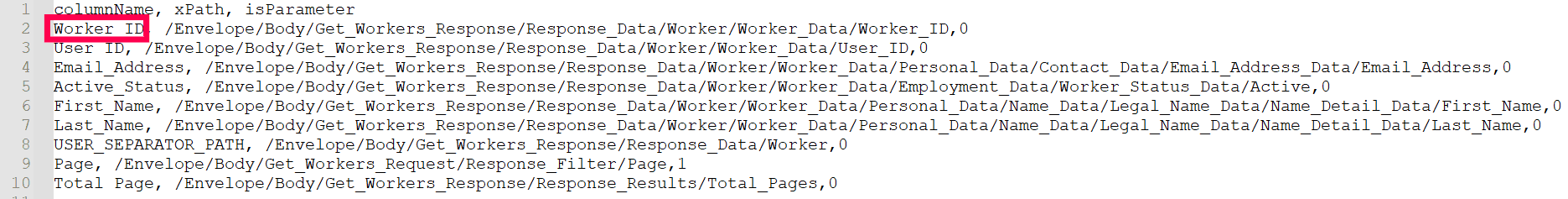 Sample CSV file