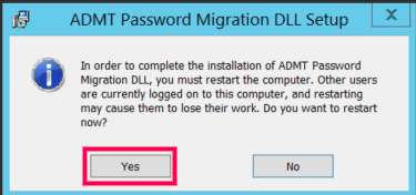 ADMT installation and setup